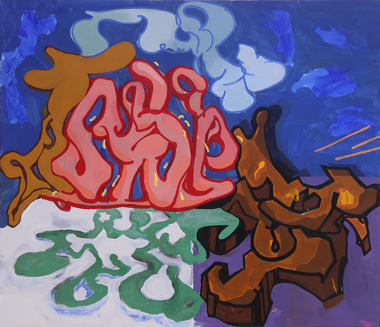 Phase Transition, 2022, Acrylic on canvas, 150x170cm